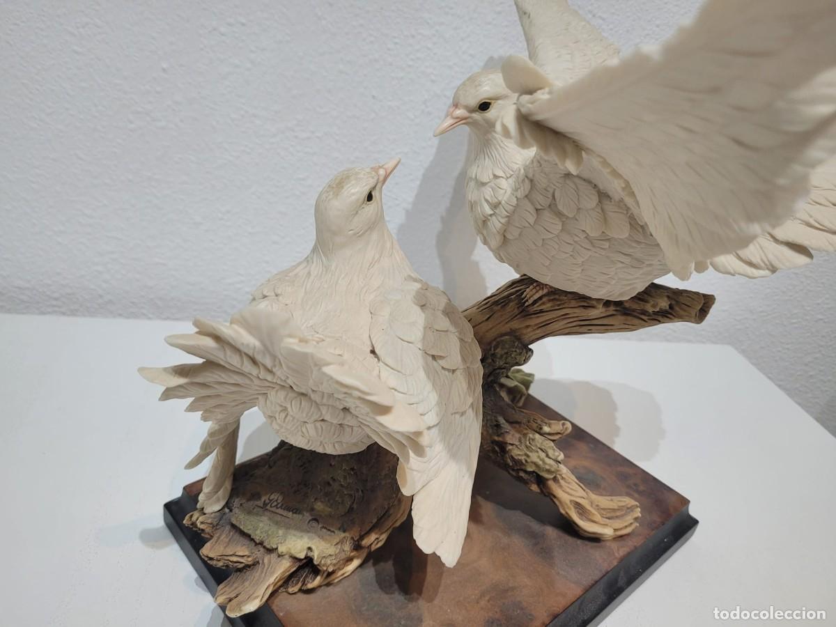 Antig&uuml;edades: Pareja de palomas blancas de Giuseppe Armani - Foto 2