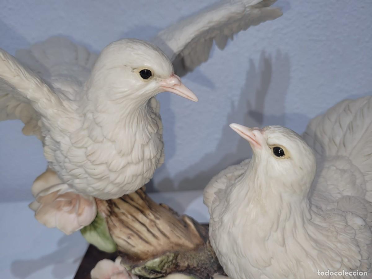 Antig&uuml;edades: Pareja de palomas blancas de Giuseppe Armani - Foto 5