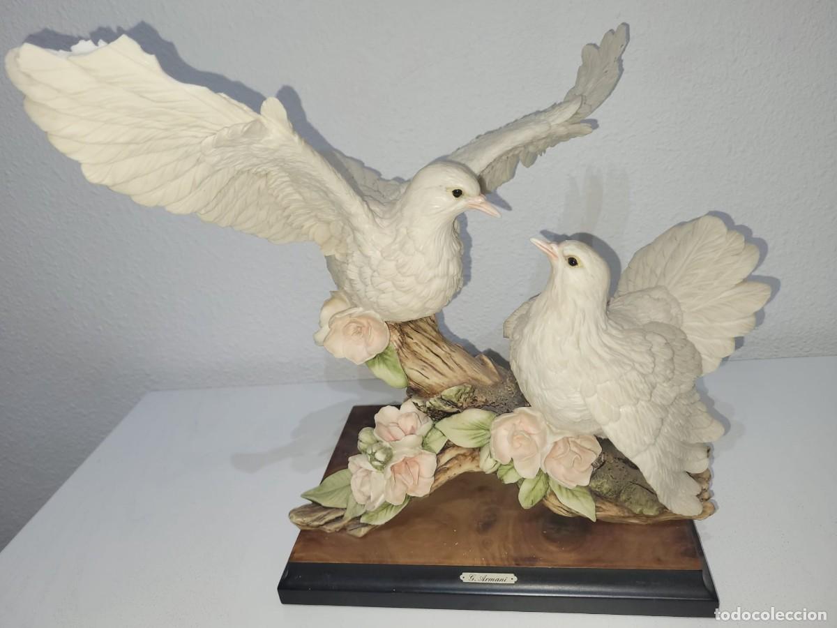 Antig&uuml;edades: Pareja de palomas blancas de Giuseppe Armani - Foto 7