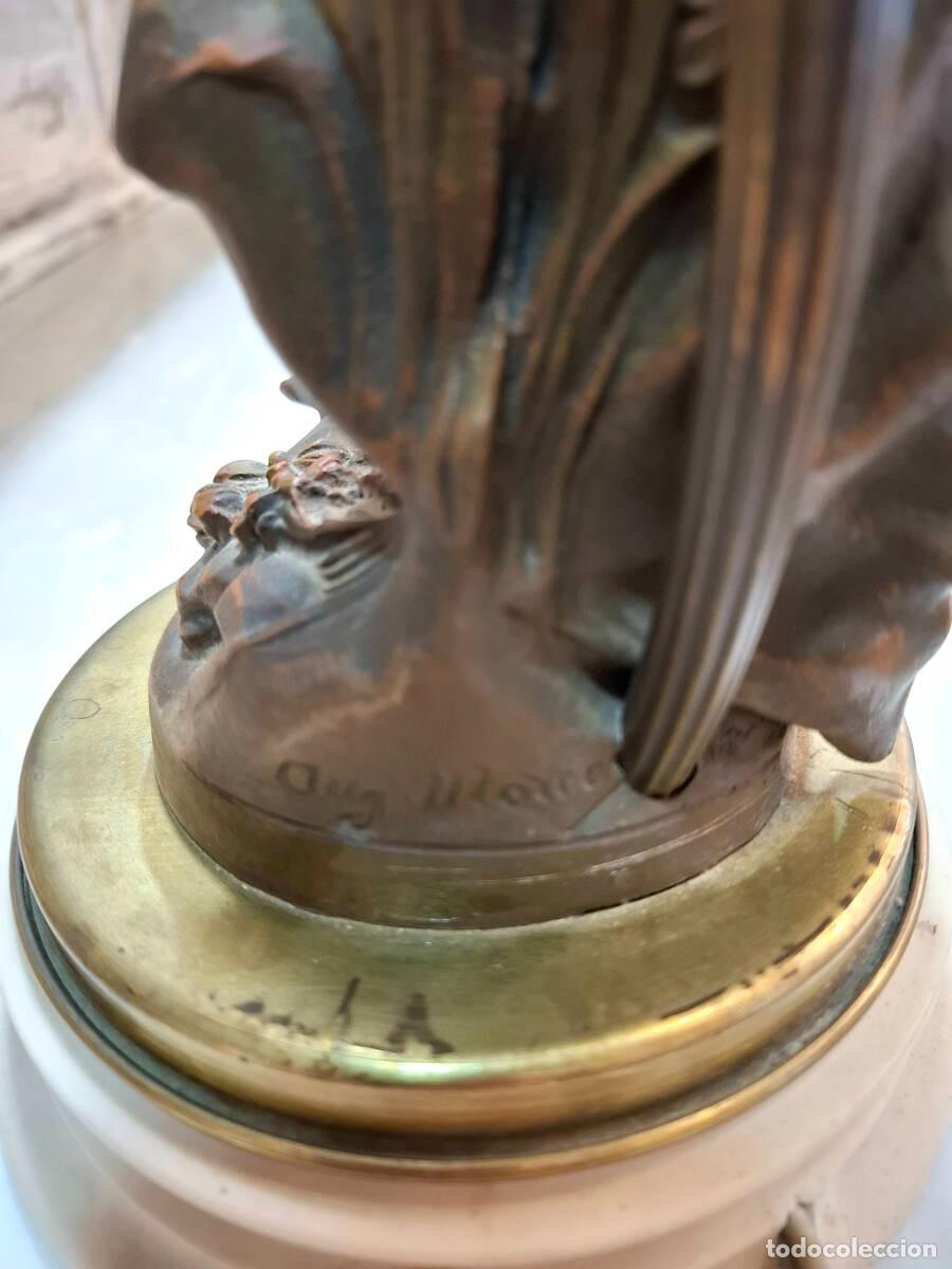 Antig&uuml;edades: L&aacute;mpara escultura mujer - Foto 4