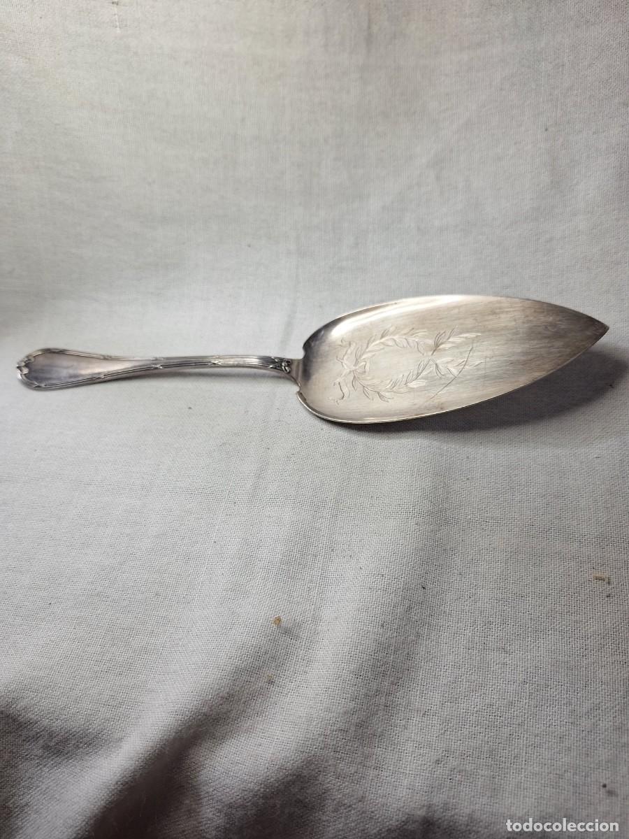 Antig&uuml;edades: Antigua pala para postre plata Christofle. - Foto 1