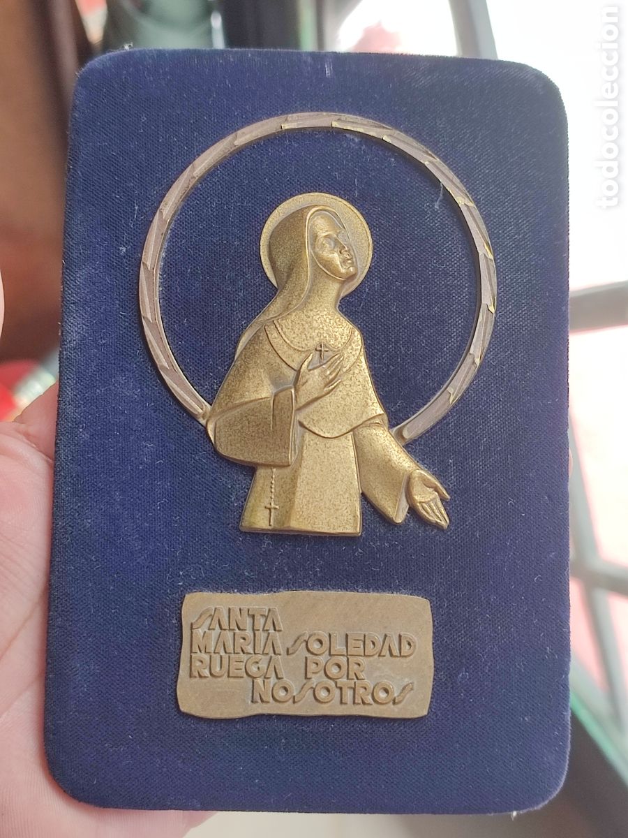 Antig&uuml;edades: Placa para colgar Santa Mar&iacute;a Soledad - Foto 1