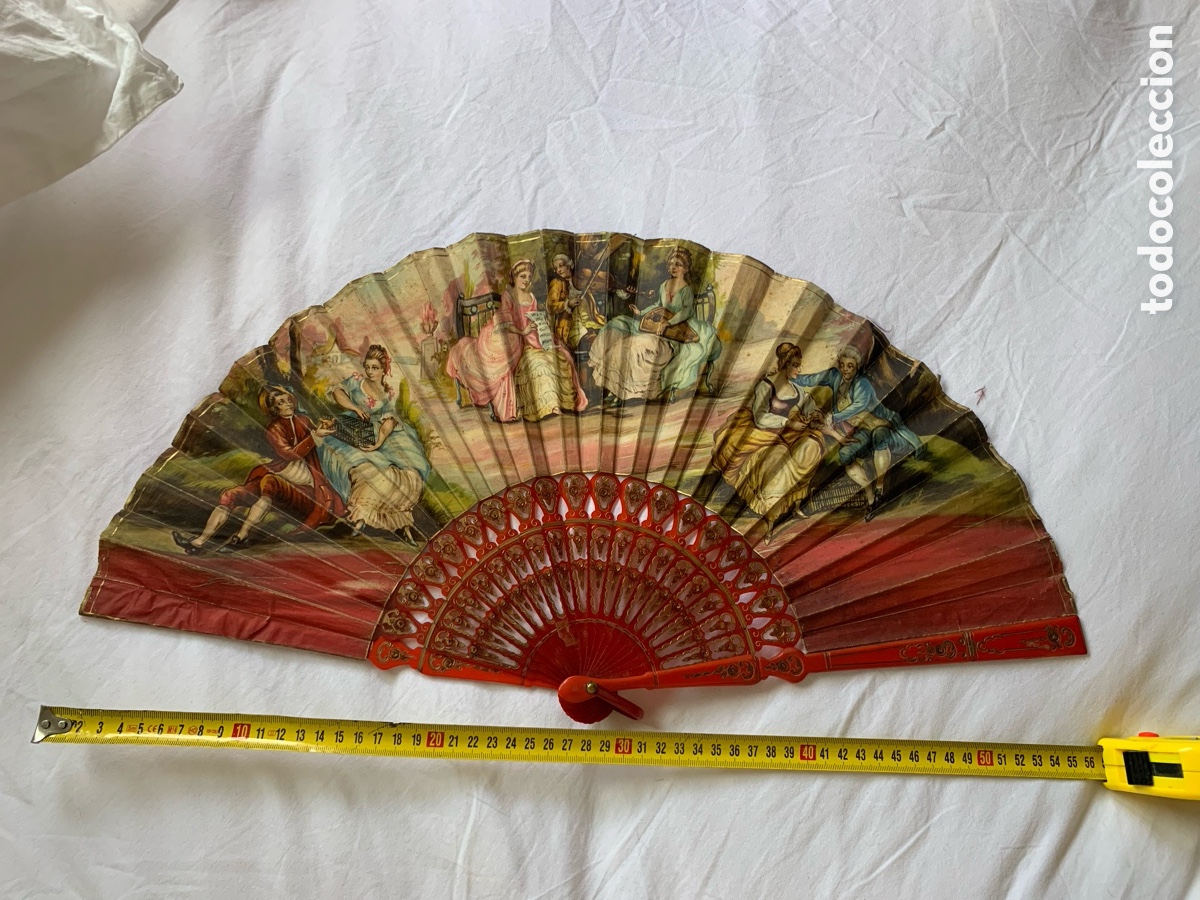 Antig&uuml;edades: Lote de 4 abanicos antiguos - Foto 3
