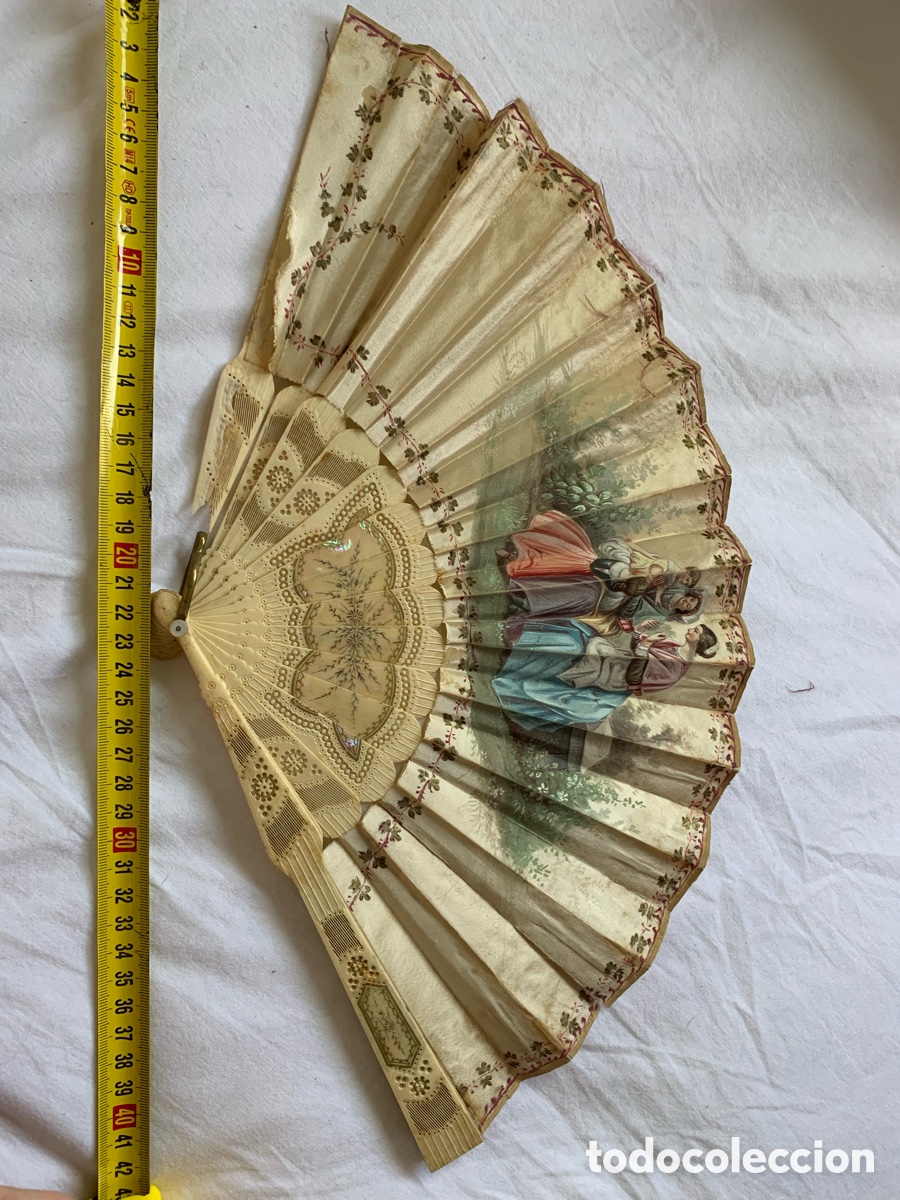 Antig&uuml;edades: Lote de 4 abanicos antiguos - Foto 25