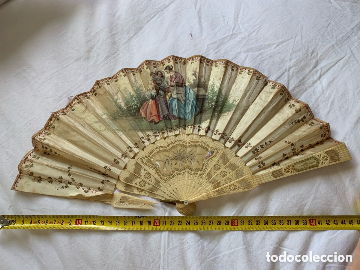 Antig&uuml;edades: Lote de 4 abanicos antiguos - Foto 26