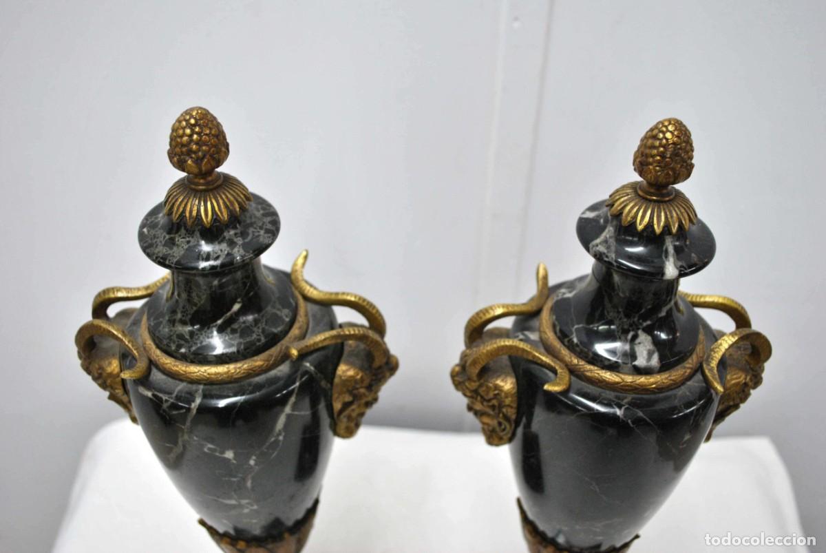 Antig&uuml;edades: PAREJA DE JARRONES O COPAS ANTIGUAS DE M&Aacute;RMOL - Foto 5