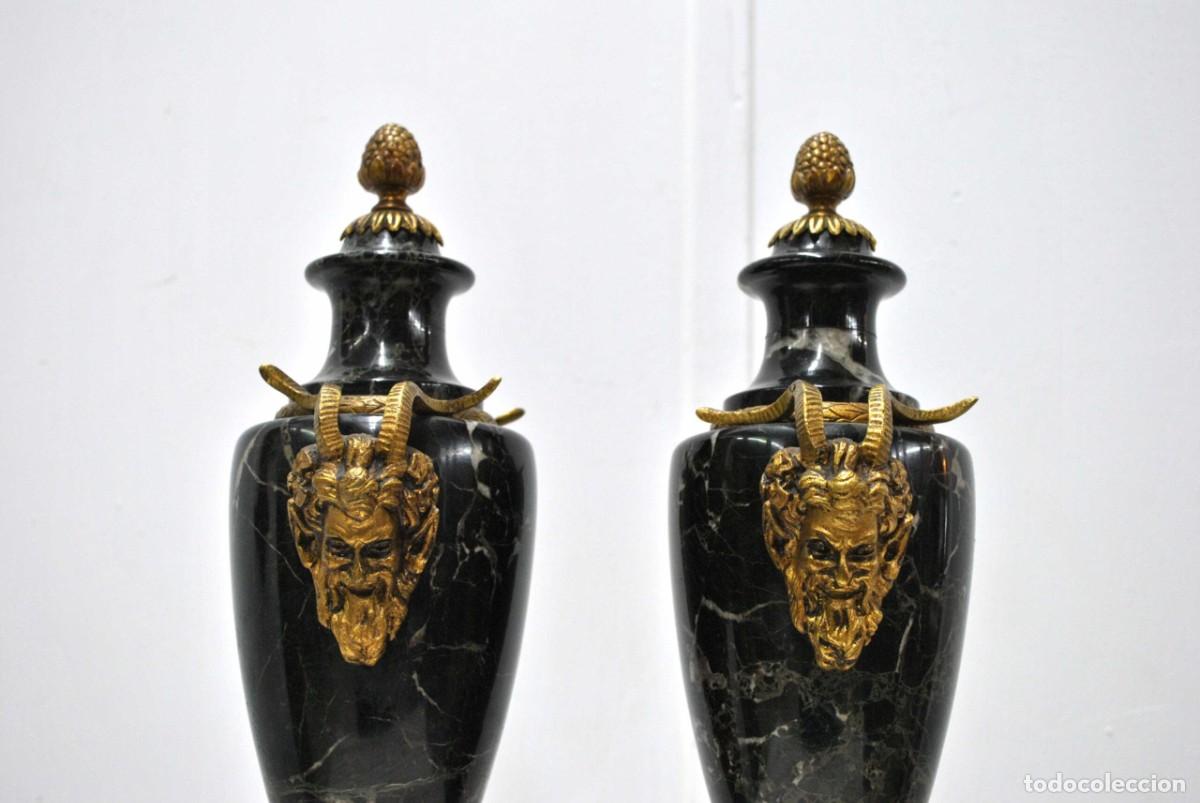 Antig&uuml;edades: PAREJA DE JARRONES O COPAS ANTIGUAS DE M&Aacute;RMOL - Foto 8