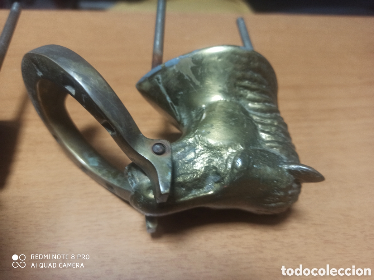 Antig&uuml;edades: Aldaba de bronce caballo - Foto 2