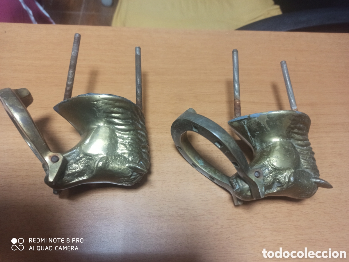 Antig&uuml;edades: Aldaba de bronce caballo - Foto 6
