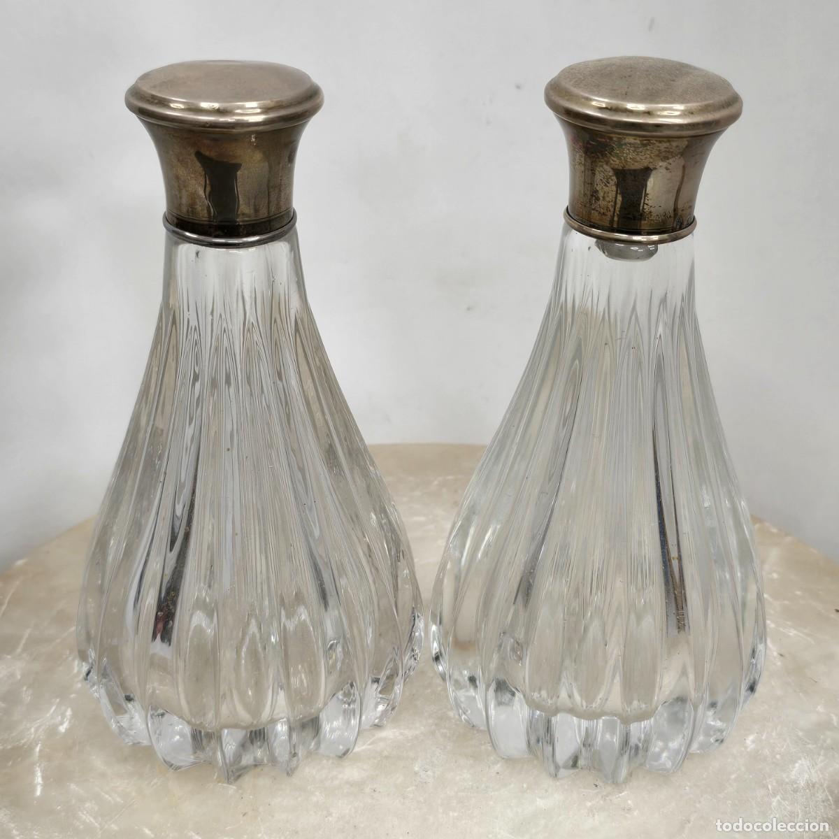 Antig&uuml;edades: Frascos de perfume de plata y cristal - Foto 2