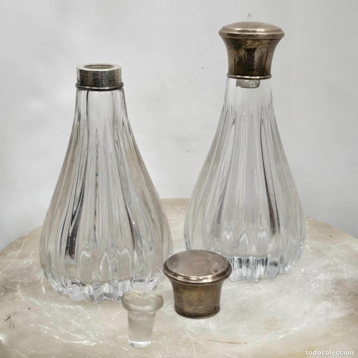 Antig&uuml;edades: Frascos de perfume de plata y cristal - Foto 3