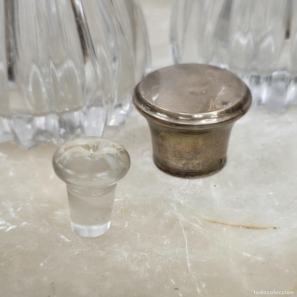 Antig&uuml;edades: Frascos de perfume de plata y cristal - Foto 4