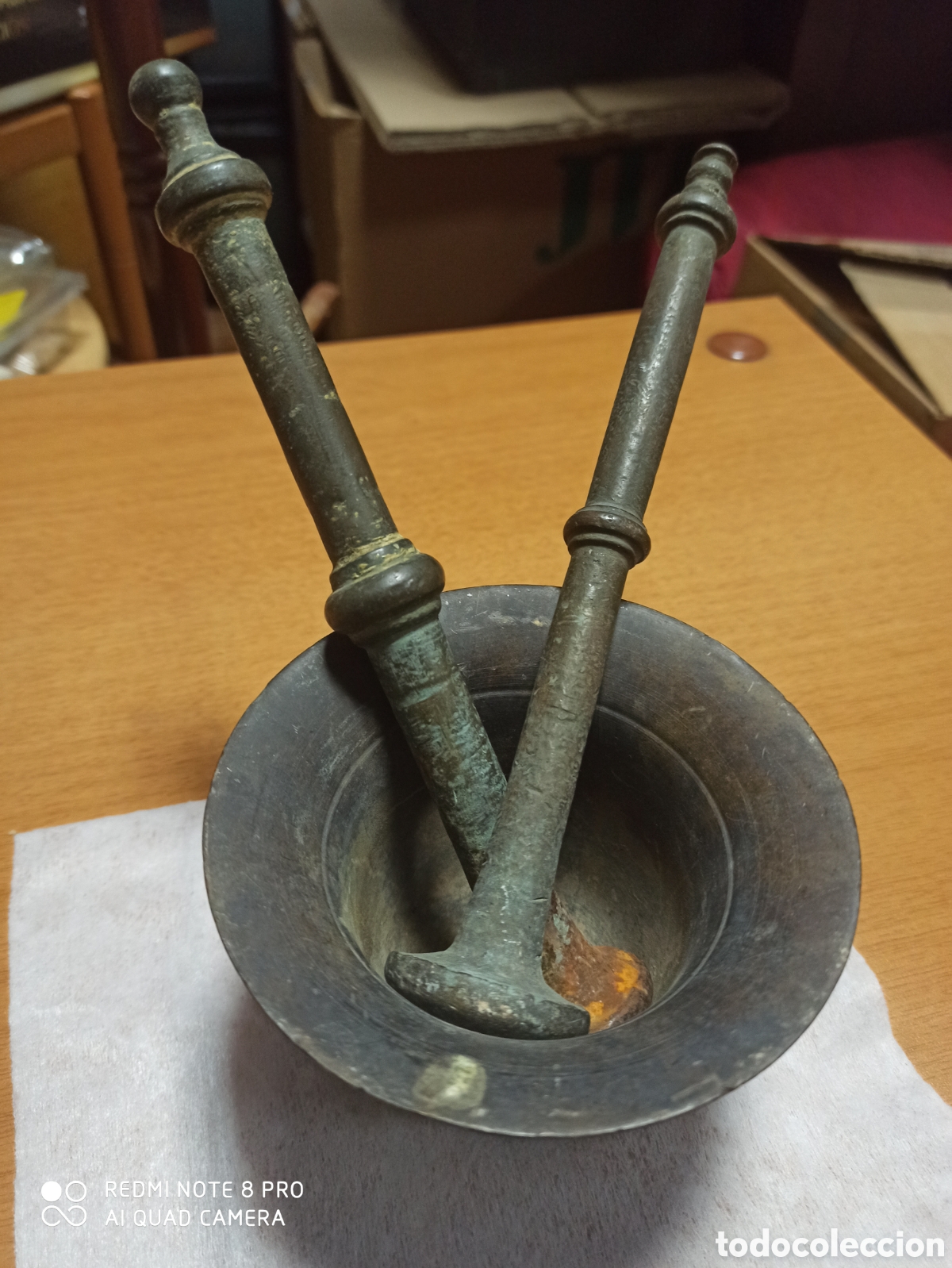Antig&uuml;edades: Muy antiguo almirez XVIII - Foto 7