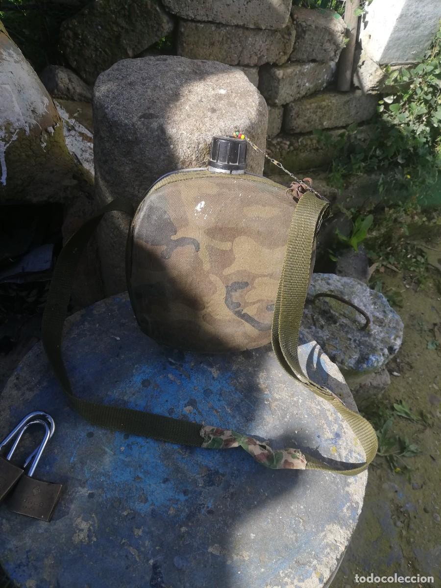 Antig&uuml;edades: Cantimplora mimetizada aluminio antigua - Foto 5