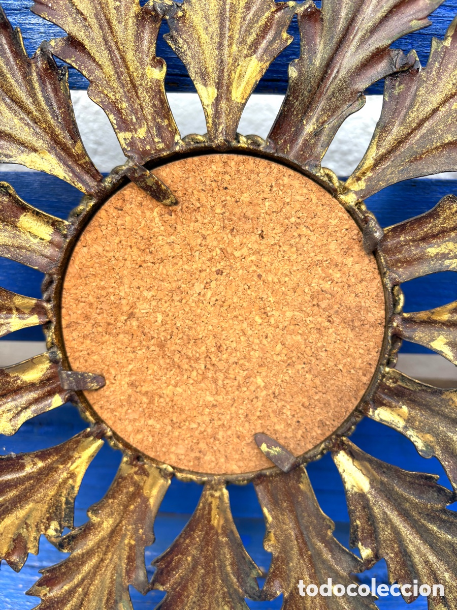 Antig&uuml;edades: ESPEJO SOL DORADO METAL. - Foto 16