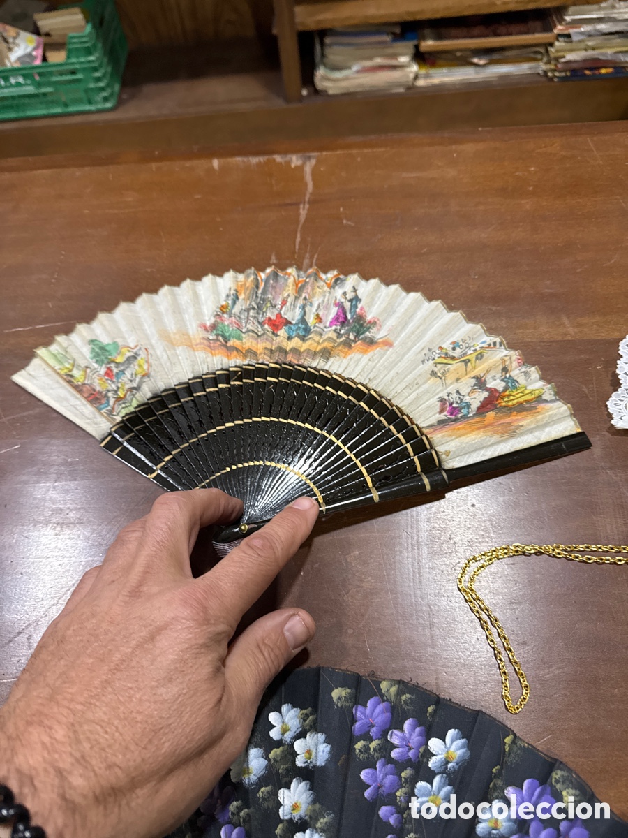 Antig&uuml;edades: Lote de de seis abanicos - Foto 4