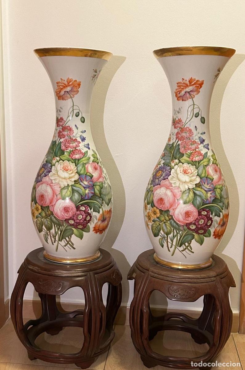 Antig&uuml;edades: Pareja de jarrones porcelana - Foto 1