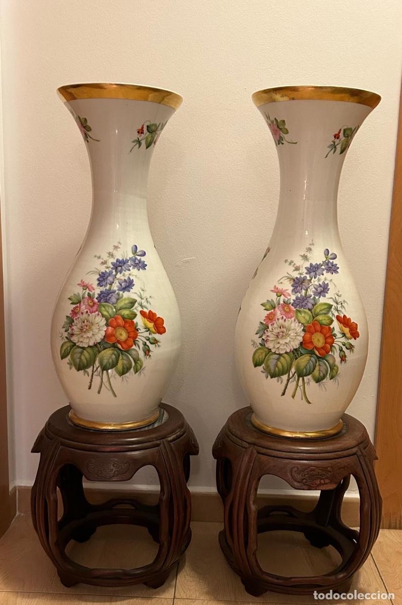 Antig&uuml;edades: Pareja de jarrones porcelana - Foto 2