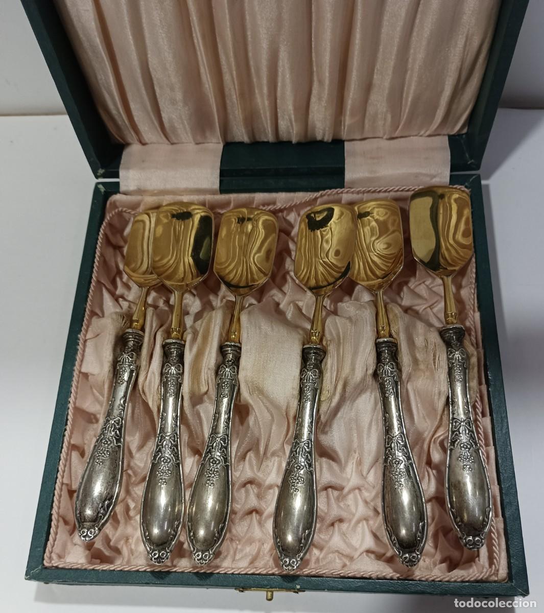 Antig&uuml;edades: CUCHARAS CON MANGO DE PLATA REPUJADA - Foto 3