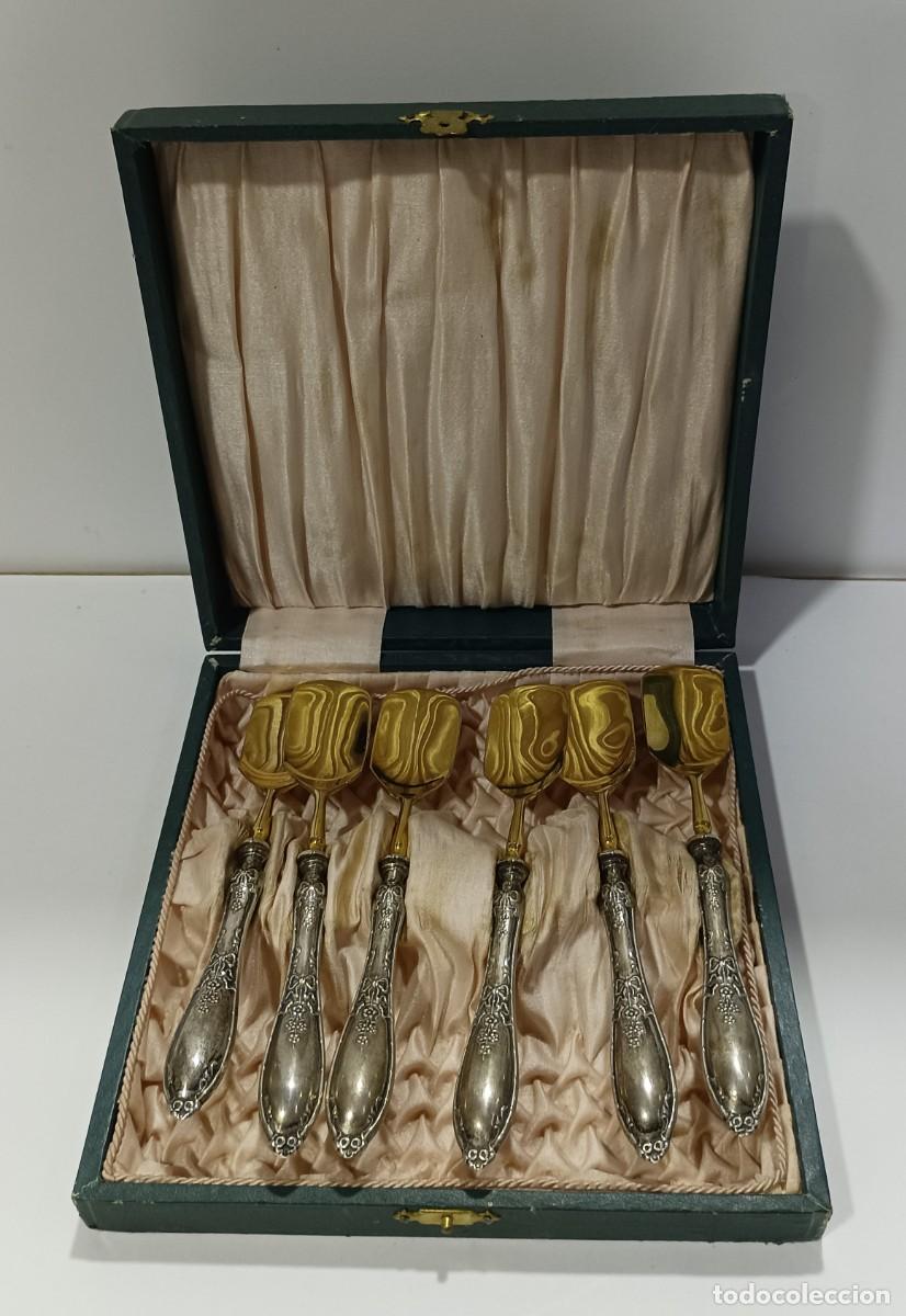 Antig&uuml;edades: CUCHARAS CON MANGO DE PLATA REPUJADA - Foto 4