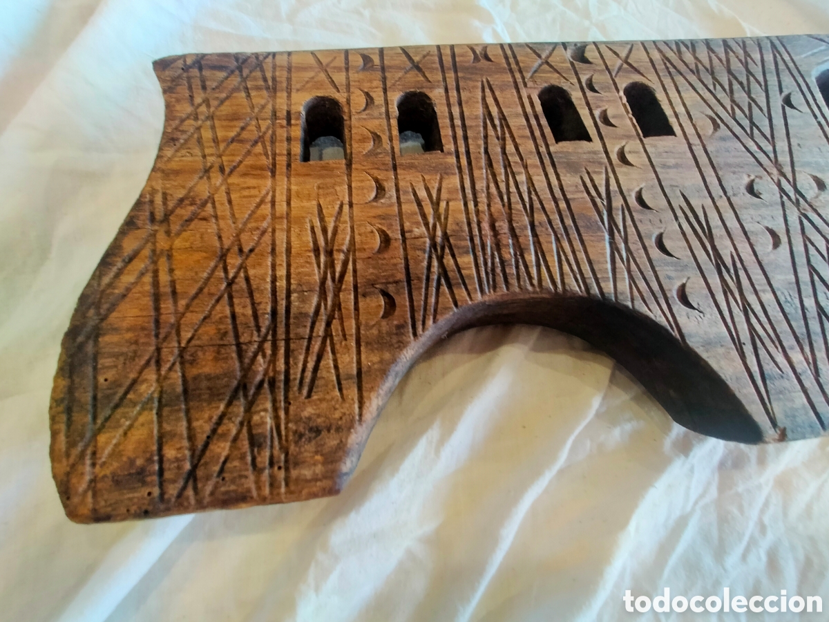 Antig&uuml;edades: Yugo antiguo de madera maciza - Foto 3