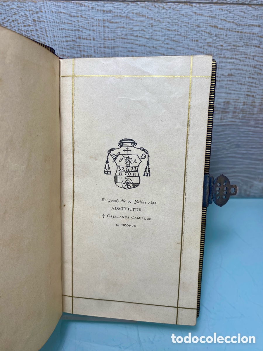 Antig&uuml;edades: Devocionario, misal antiguo. Piel y plata. A&ntilde;o 1892 - Foto 5