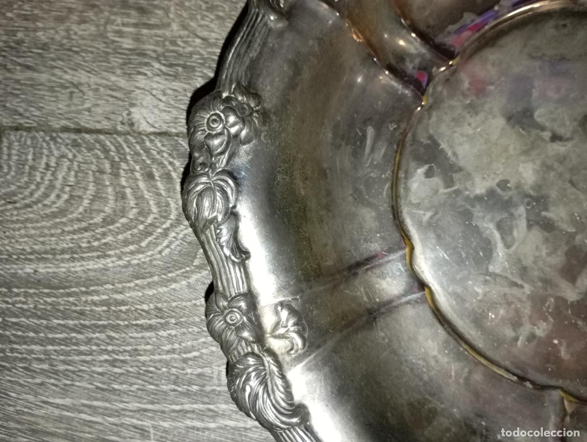 Antig&uuml;edades: Plato bandeja alpaca - Foto 3