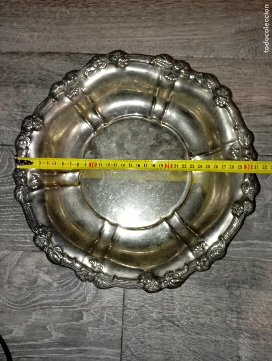 Antig&uuml;edades: Plato bandeja alpaca - Foto 7