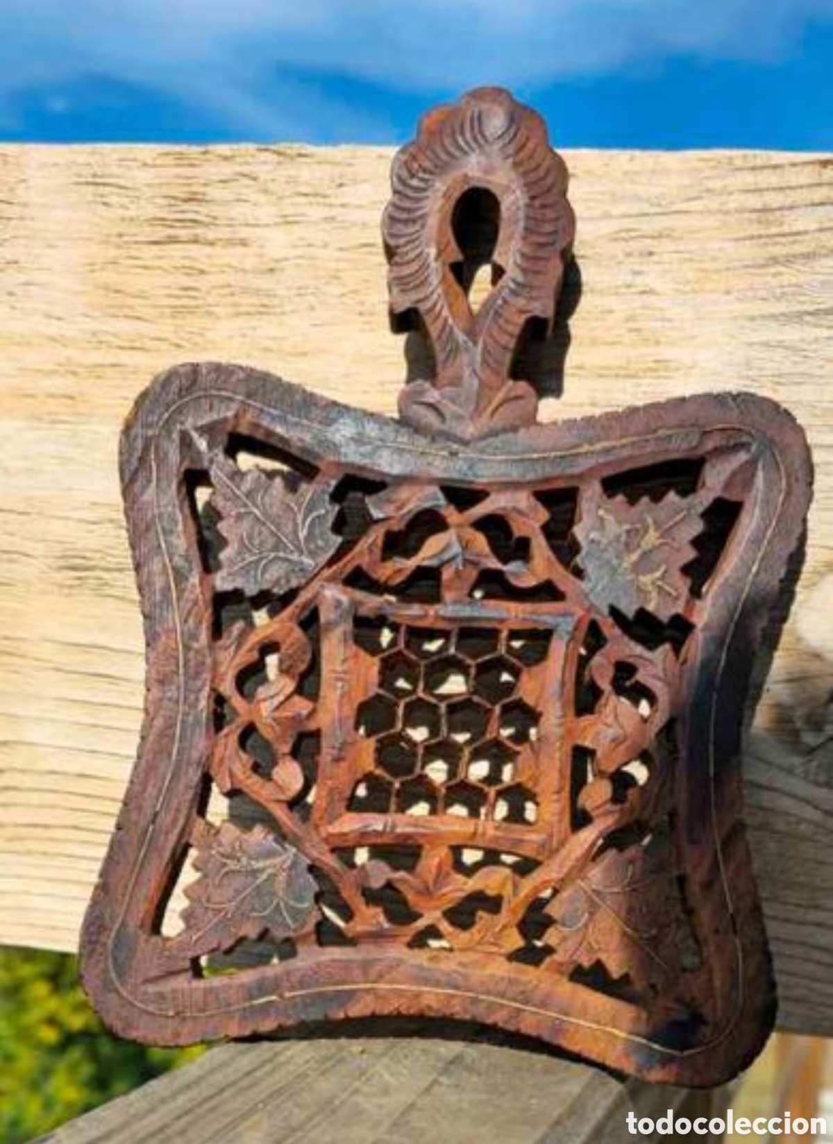 Antig&uuml;edades: Salvamanteles madera - Foto 4