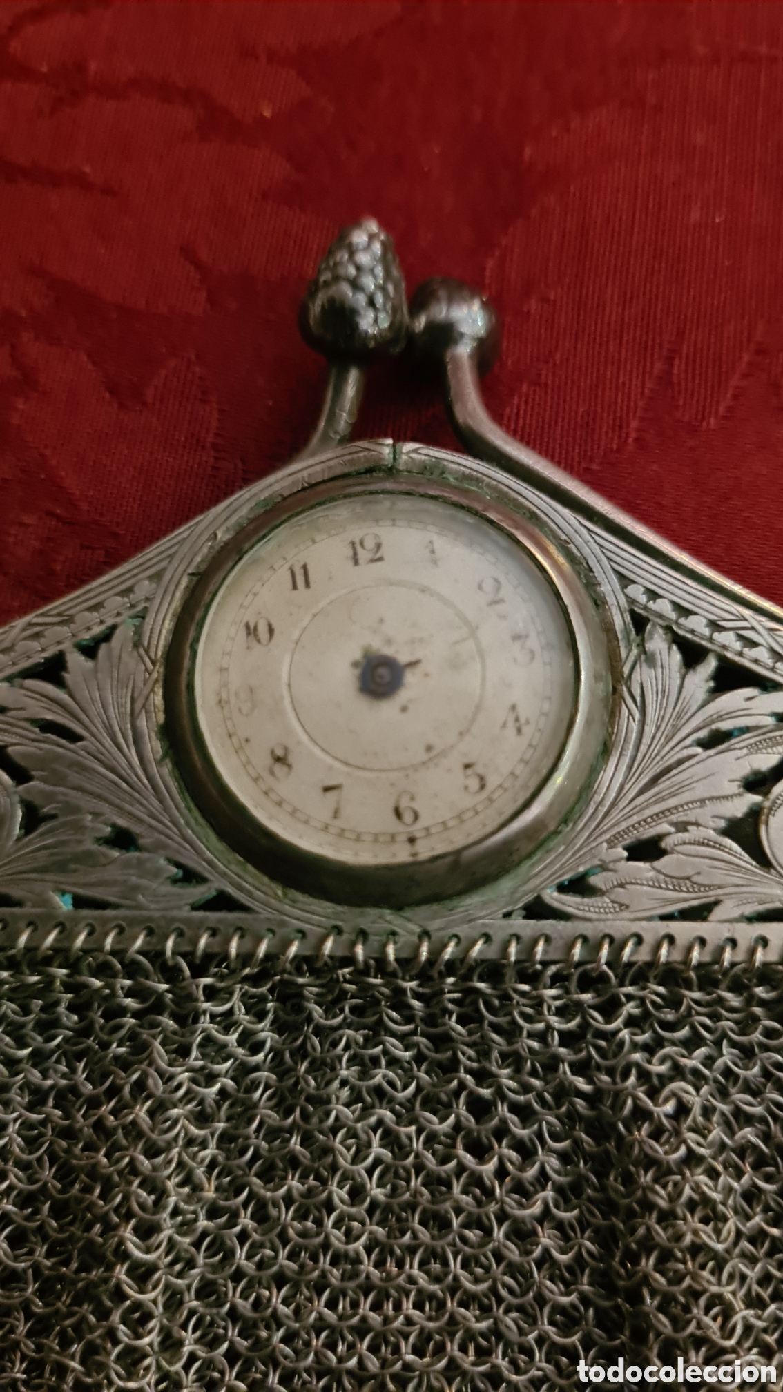 Antig&uuml;edades: Antiguo bolso de plata de maya de 1900 - Foto 2