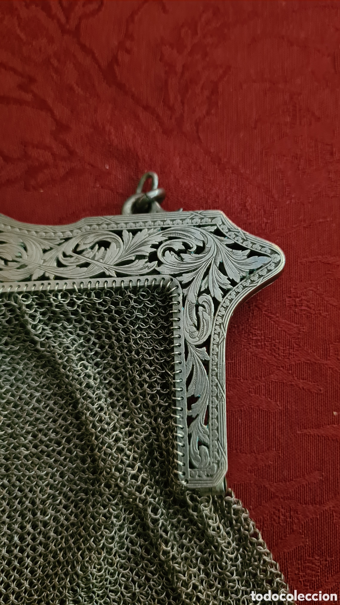 Antig&uuml;edades: Antiguo bolso de plata de maya de 1900 - Foto 4