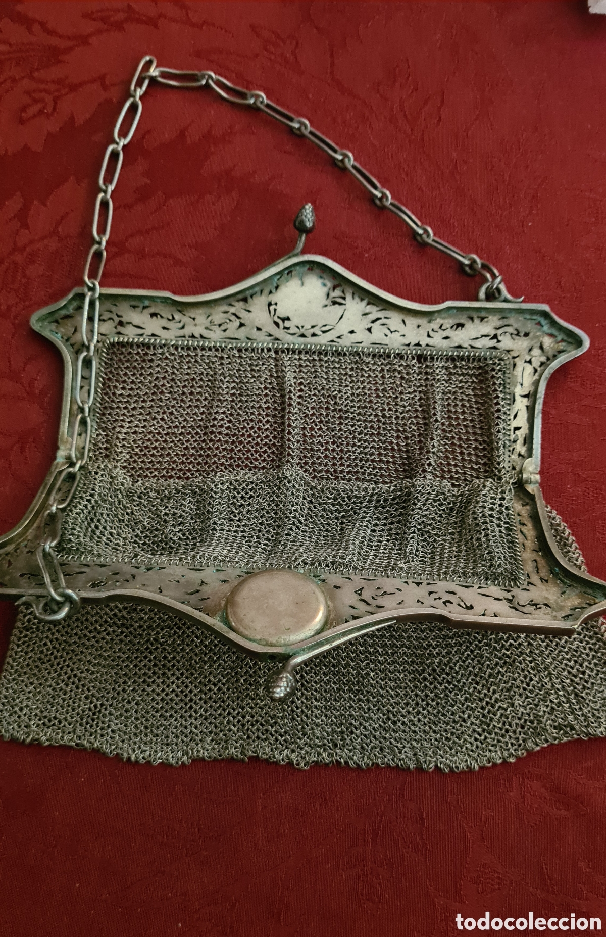 Antig&uuml;edades: Antiguo bolso de plata de maya de 1900 - Foto 6