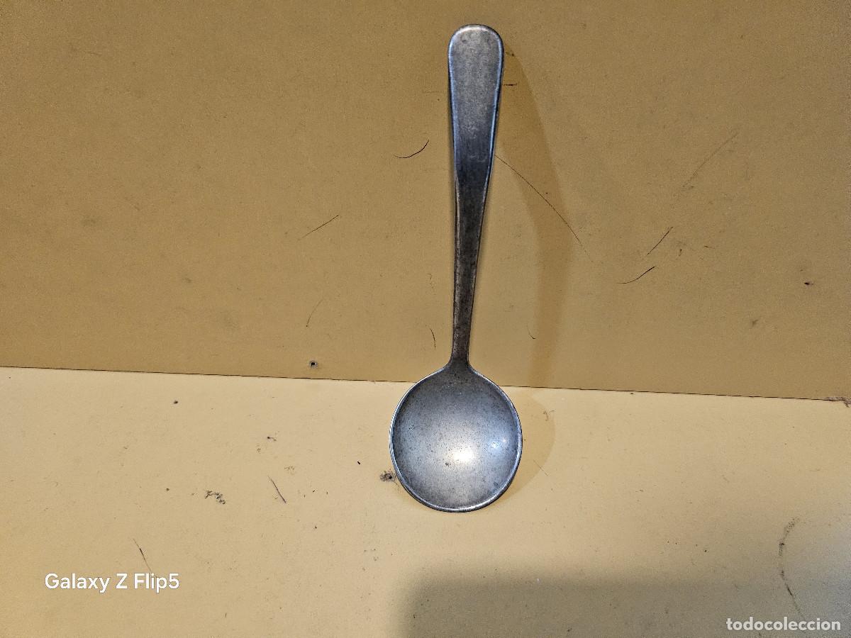 Antig&uuml;edades: cucharilla peque&ntilde;a de alpaca - Foto 1