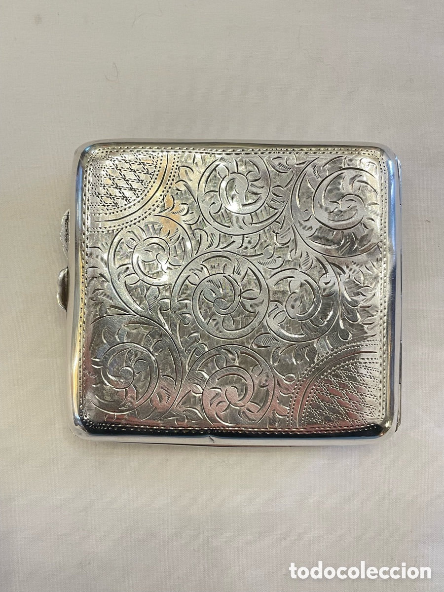 Antig&uuml;edades: Pitillera de plata de siglo XIX - Foto 2