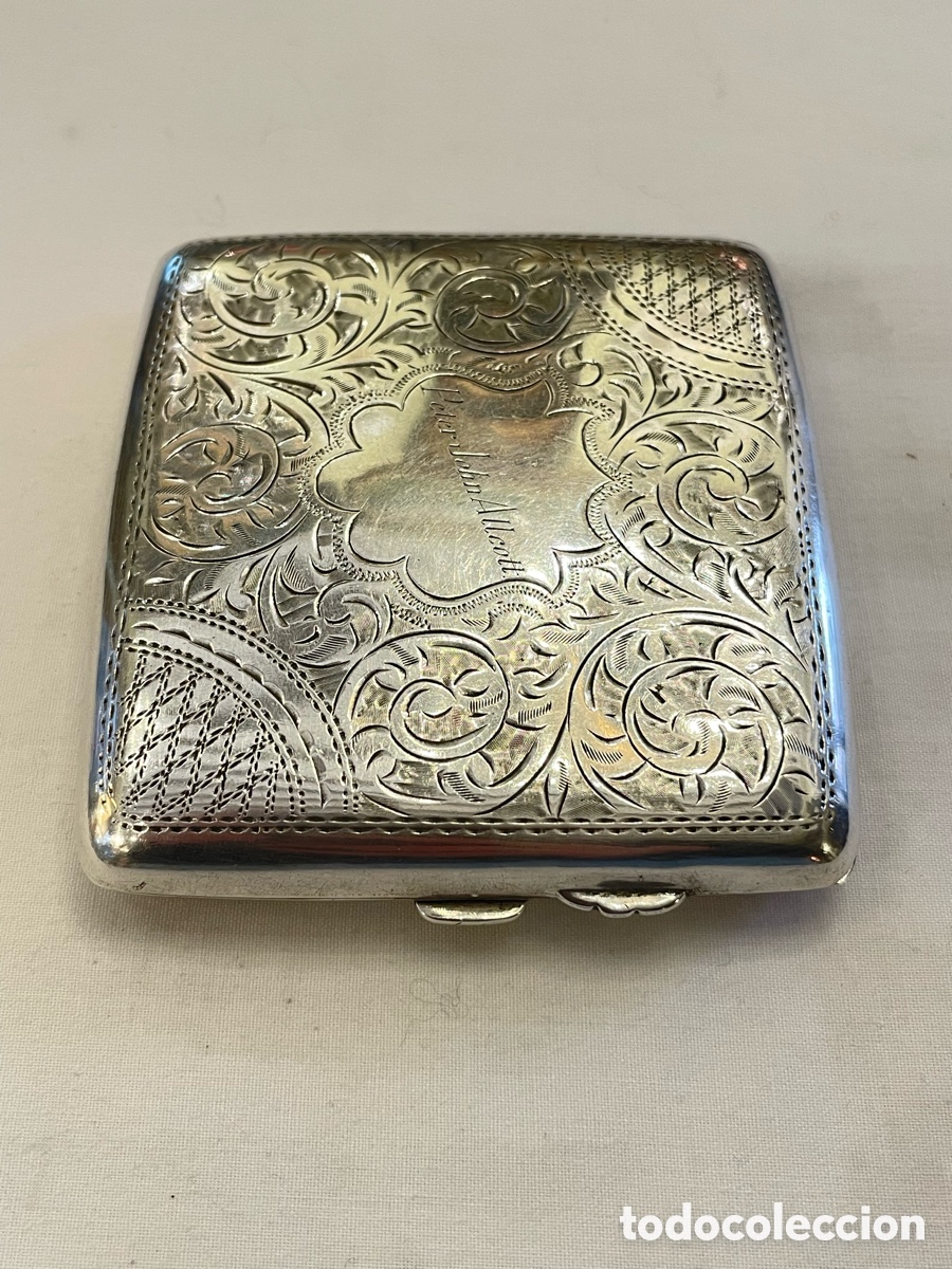 Antig&uuml;edades: Pitillera de plata de siglo XIX - Foto 3