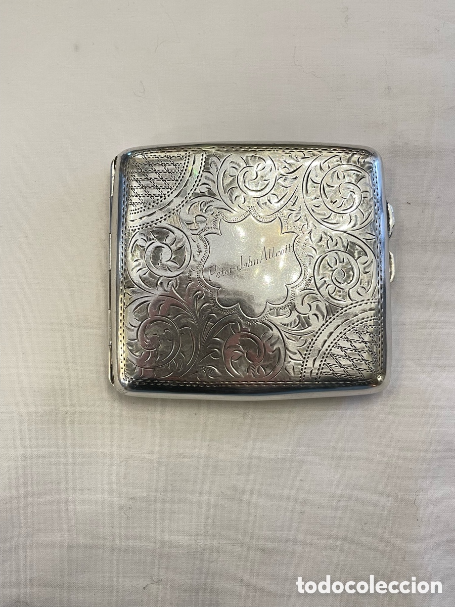 Antig&uuml;edades: Pitillera de plata de siglo XIX - Foto 1