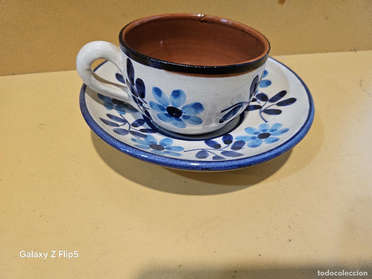Antig&uuml;edades: taza y plato de ceramica - Foto 1