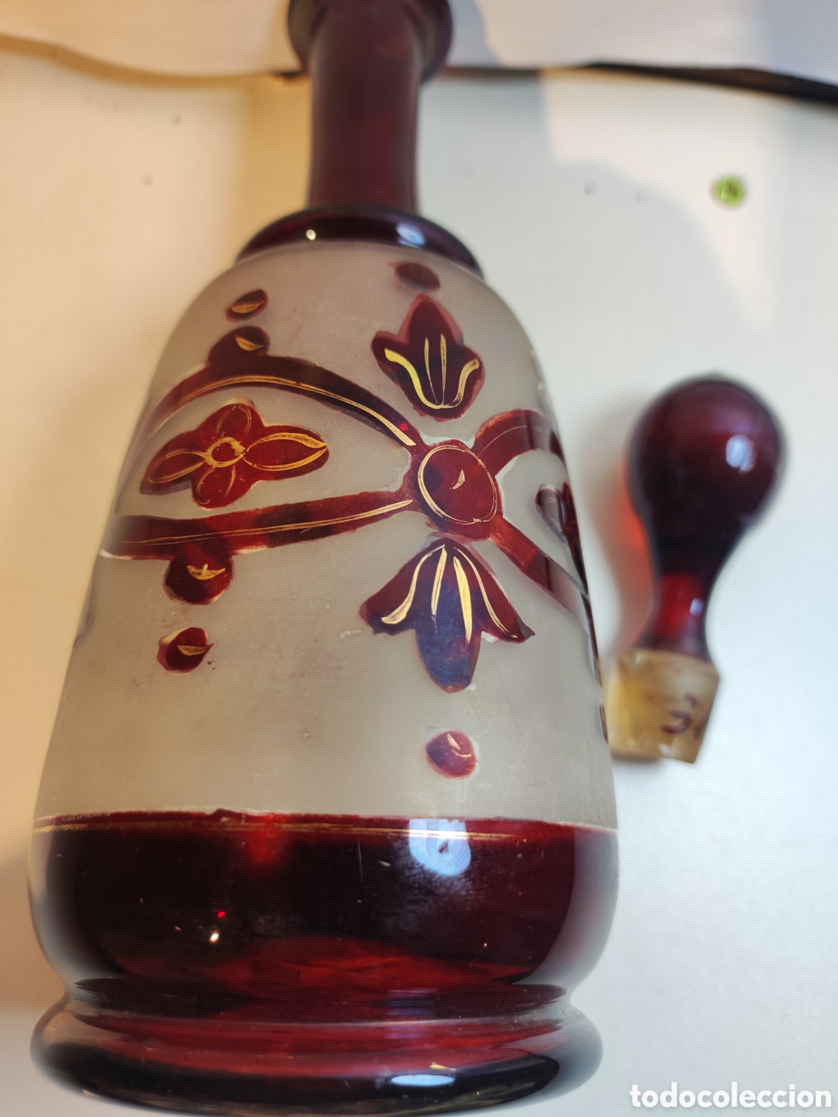 Antig&uuml;edades: Botella de cristal siglo XIX - Foto 6