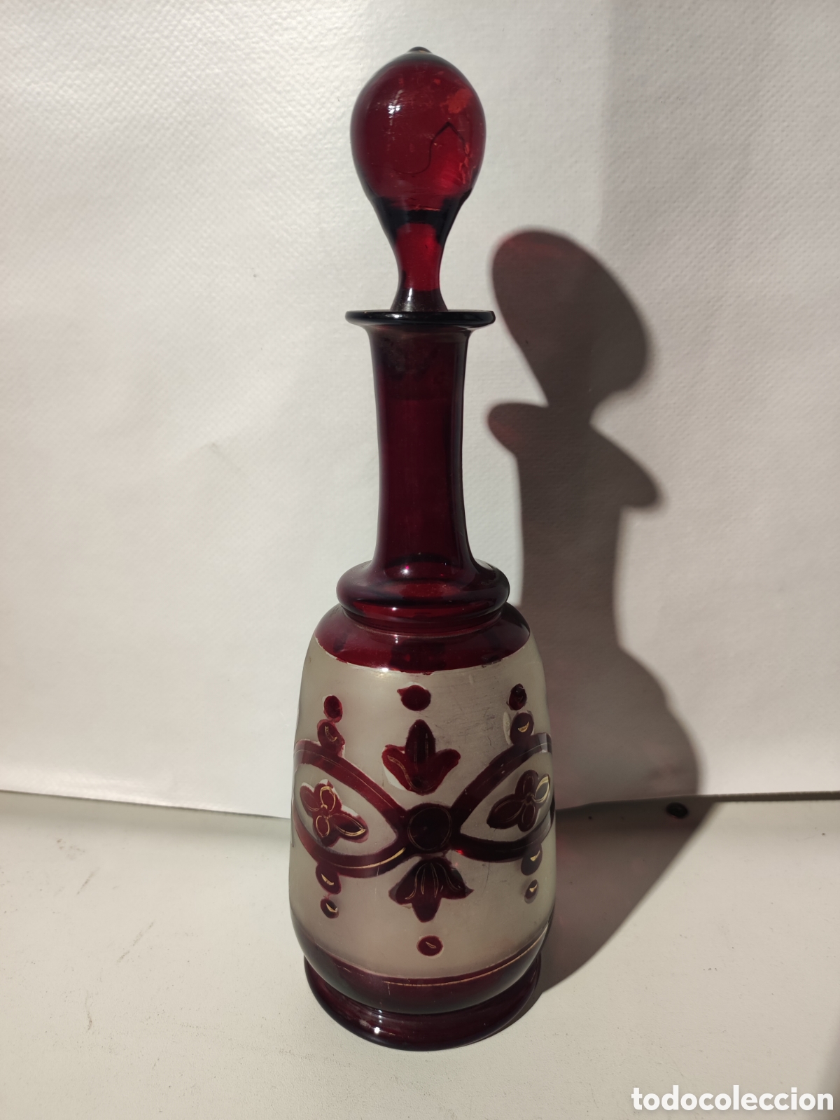 Antig&uuml;edades: Botella de cristal siglo XIX - Foto 1