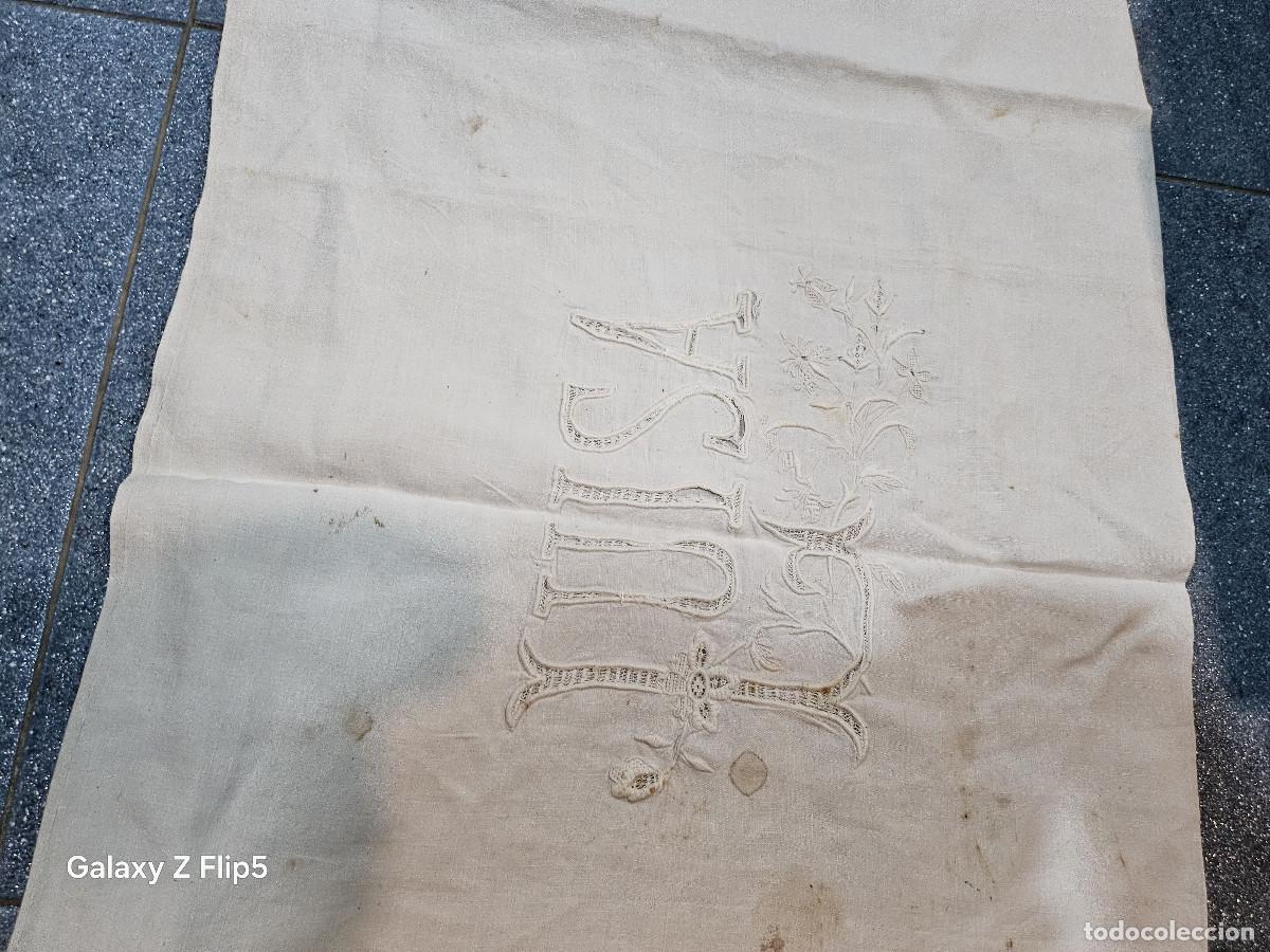 Antig&uuml;edades: funda de almohada en hilo - Foto 3