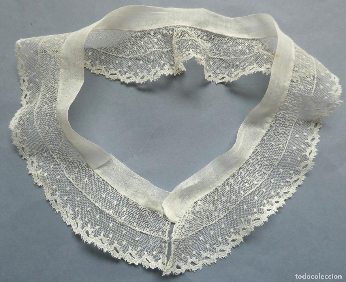 Antig&uuml;edades: ANTIGUO CUELLO DE ENCAJE DE MALINAS S.XIX - Foto 1