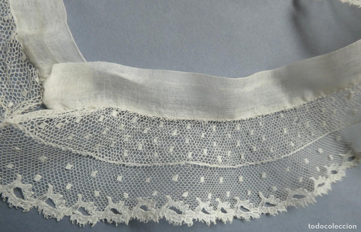 Antig&uuml;edades: ANTIGUO CUELLO DE ENCAJE DE MALINAS S.XIX - Foto 2