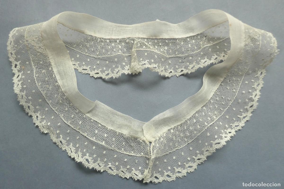 Antig&uuml;edades: ANTIGUO CUELLO DE ENCAJE DE MALINAS S.XIX - Foto 5