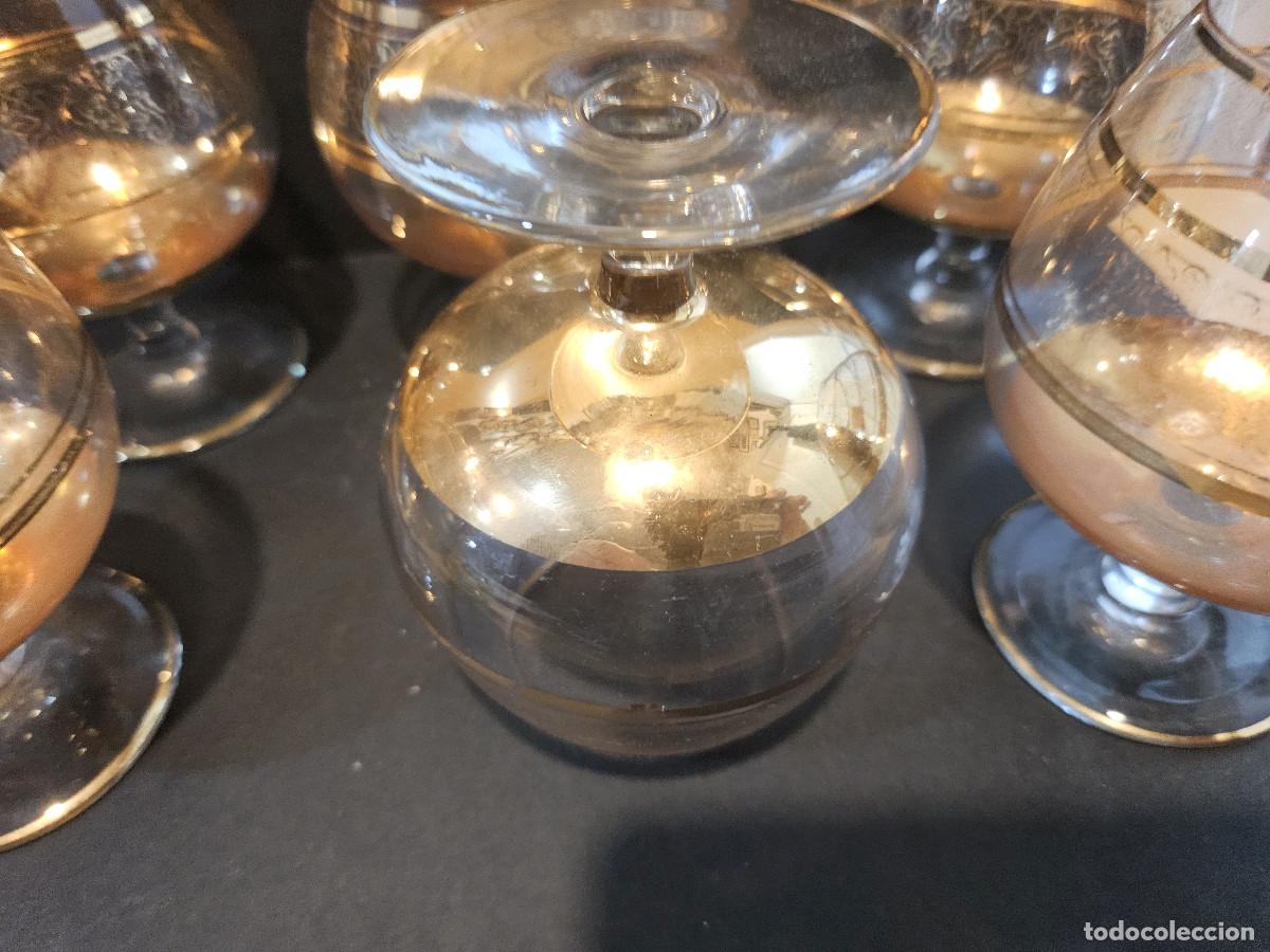 Antig&uuml;edades: 6 copas de co&ntilde;ac dorada - Foto 4
