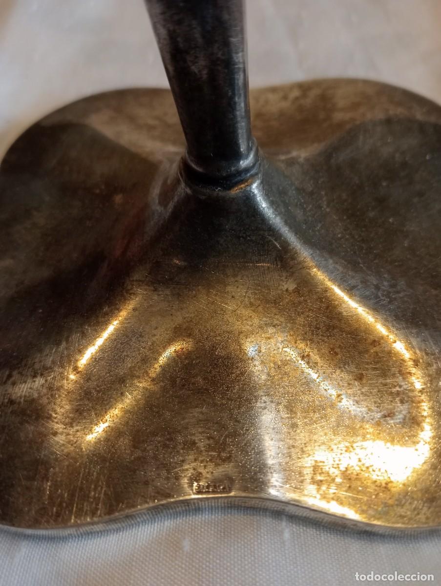 Antig&uuml;edades: CANDELABRO DE ALPACA, 36 CM DE ALTO - Foto 6