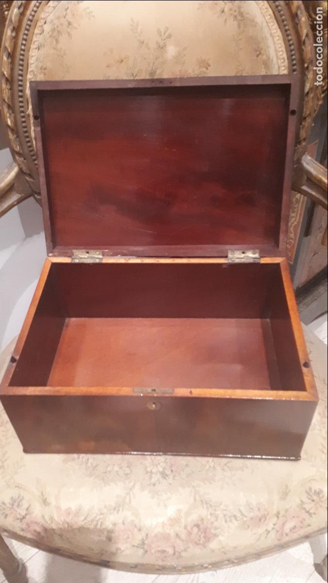 Antig&uuml;edades: CAJA DE MADERA DE CAOBA, SIGLO XIX. - Foto 3