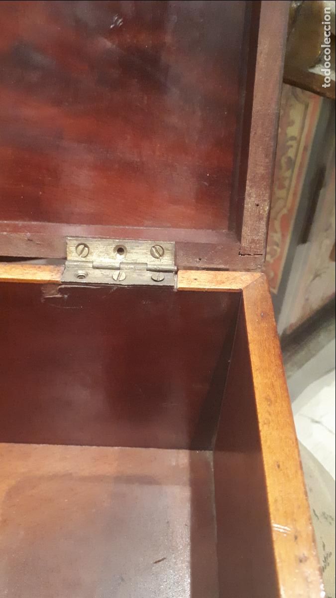 Antig&uuml;edades: CAJA DE MADERA DE CAOBA, SIGLO XIX. - Foto 4