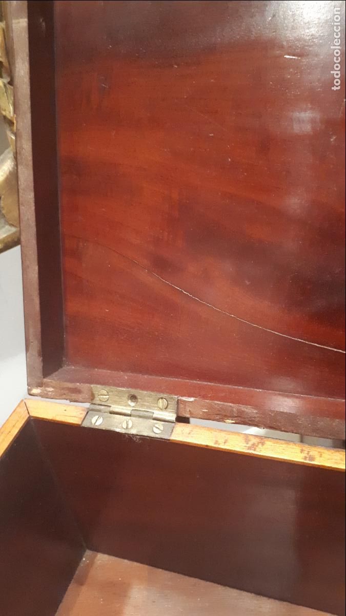 Antig&uuml;edades: CAJA DE MADERA DE CAOBA, SIGLO XIX. - Foto 5