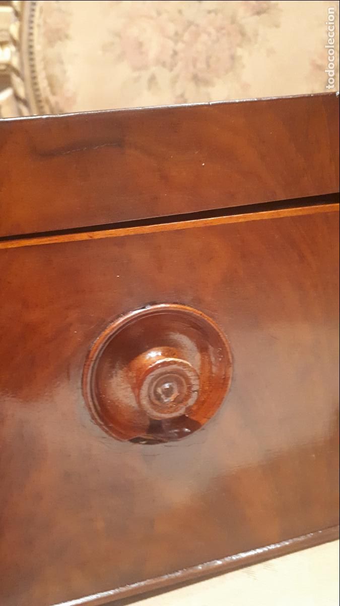 Antig&uuml;edades: CAJA DE MADERA DE CAOBA, SIGLO XIX. - Foto 7