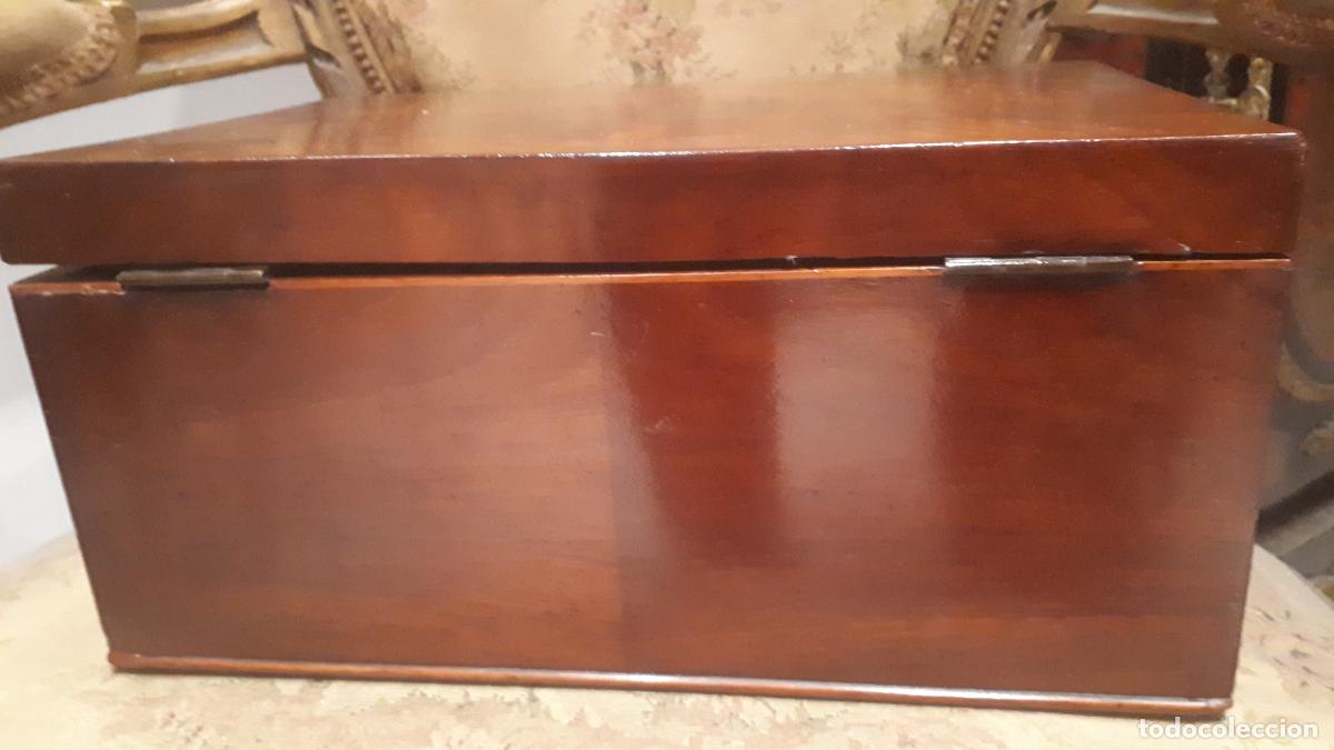 Antig&uuml;edades: CAJA DE MADERA DE CAOBA, SIGLO XIX. - Foto 9